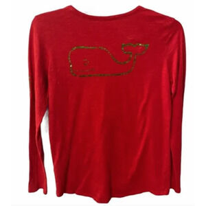 Vineyards Vines Girls Red Long Sleeve Sz Large